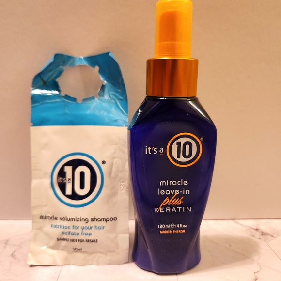 It's a 10 Miracle Leave-In Conditioner Plus Keratin Mini NEW - Picture 5 of 8